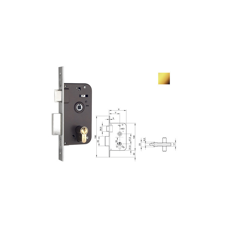 CERRADURA YALE  600 60X35 HN