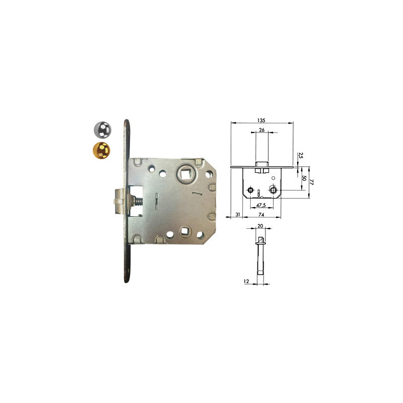 CERRADURA BRIXO UNIFICADA FL6131 47 HL C/R SILENCIOSA