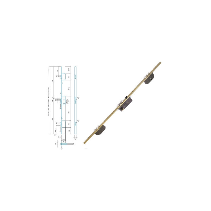 CERRADURA EZCURRA 2075/3 ESMALTADA ESC 425P CC