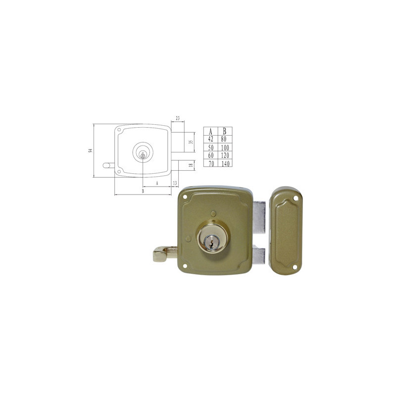 CERRADURA BRIXO SOBREPONER 894/80 DR 800196