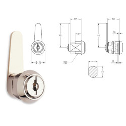 CERRADURA AGA 135 C40 (RECTA)