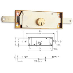CERRADURA AGA 180 PERSIANAS
